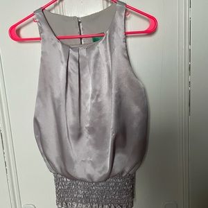 silver tank top